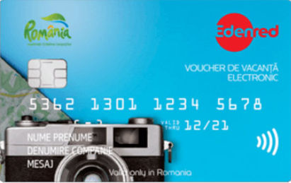 Edenred electronic holiday voucher card for Romania.
