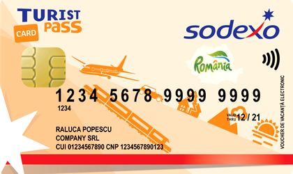 Sodexo Turist Pass electronic holiday voucher card.
